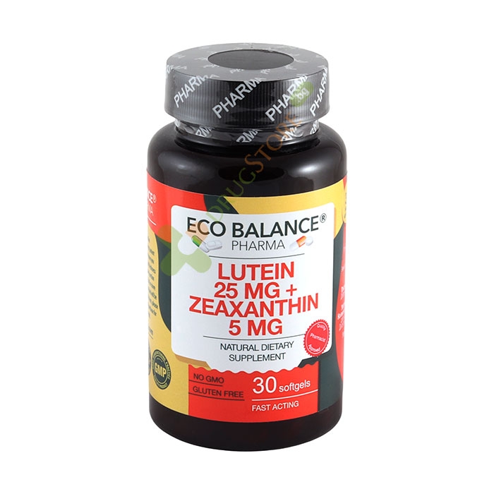 ЛУТЕИН 25 мг + ЗЕАКСАНТИН 5 мг ЕКО БАЛАНС капсули 30 броя / ECO BALANCE PHARMA LUTEIN + ZEAXANTHIN