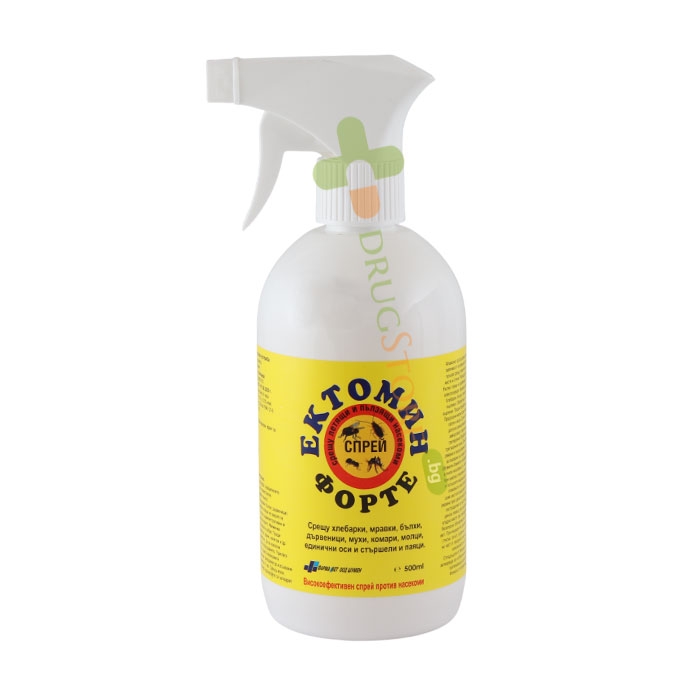 ЕКТОМИН ФОРТЕ СПРЕЙ ПРОТИВ ПЪЛЗЯЩИ И ЛЕТЯЩИ НАСЕКОМИ 500 мл / ECTOMIN FORTE SPRAY AGAINST CRAWLING AND FLYING INSECTS
