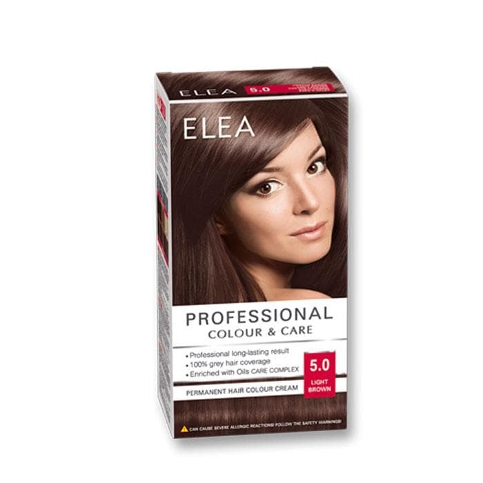 ЕЛЕА БОЯ ЗА КОСА 5.0 СВЕТЛО КАФЯВ / ELEA PROFESSIONAL COLOUR &amp; CARE 5.0 LIGHT BROWN