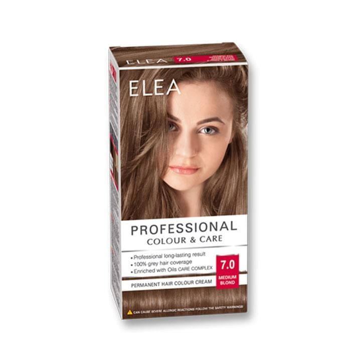ЕЛЕА БОЯ ЗА КОСА 7.0 СРЕДНО РУС / ELEA PROFESSIONAL COLOUR &amp; CARE 7.0 MEDIUM BLOND