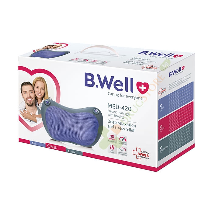 ЕЛЕКТРИЧЕСКИ МАСАЖОР С ФУНКЦИЯ ЗА НАГРЯВАНЕ B.WELL MED-420 / B.WELL ELECTRIC MASSAGER WITH HEATING B.WELL MED-420
