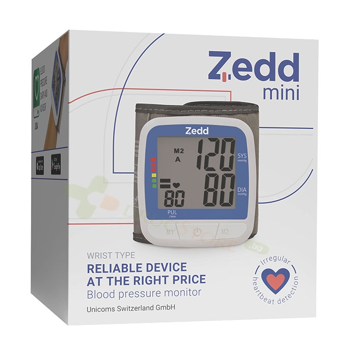 ЕЛЕКТРОНЕН АПАРАТ ЗА ИЗМЕРВАНЕ НА КРЪВНО НАЛЯГАНЕ НА КИТКА ZEDD MINI / ELECTRONIC DIGITAL BLOOD PRESSURE ZEDD MINI