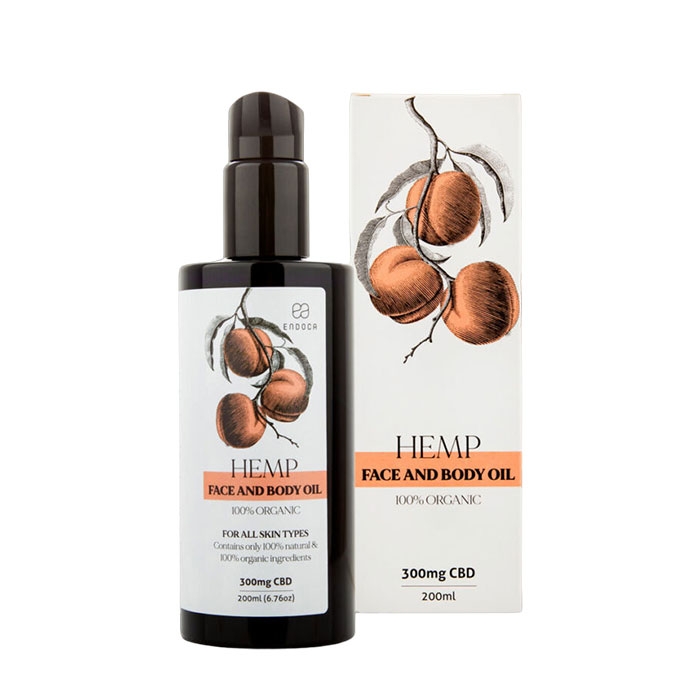 ЕНДОКА КОНОПЕНО МАСЛО ЗА ЛИЦЕ И ТЯЛО 300 мг CBD 200 мл / ENDOCA FACE &amp; BODY OIL