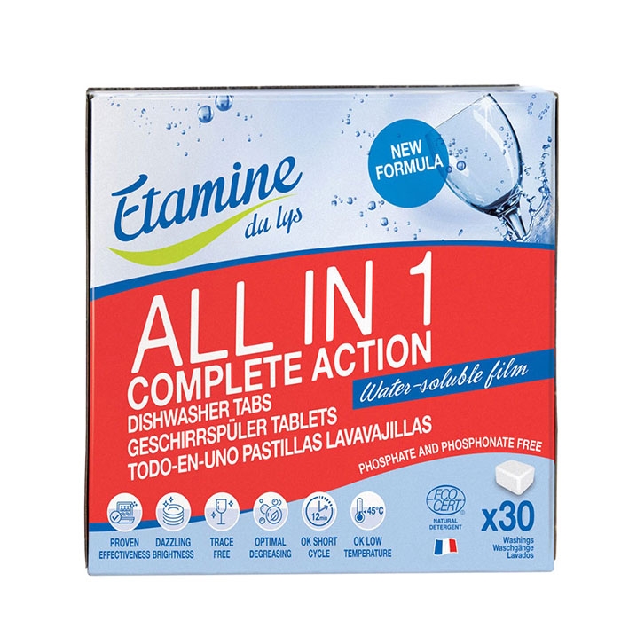 ТАБЛЕТКИ ЗА СЪДОМИЯЛНА МАШИНА &quot;ВСИЧКО-В-ЕДНО&quot; 30 броя / ETAMINE DU LYS DISHWASHER TABLETS ALL IN 1