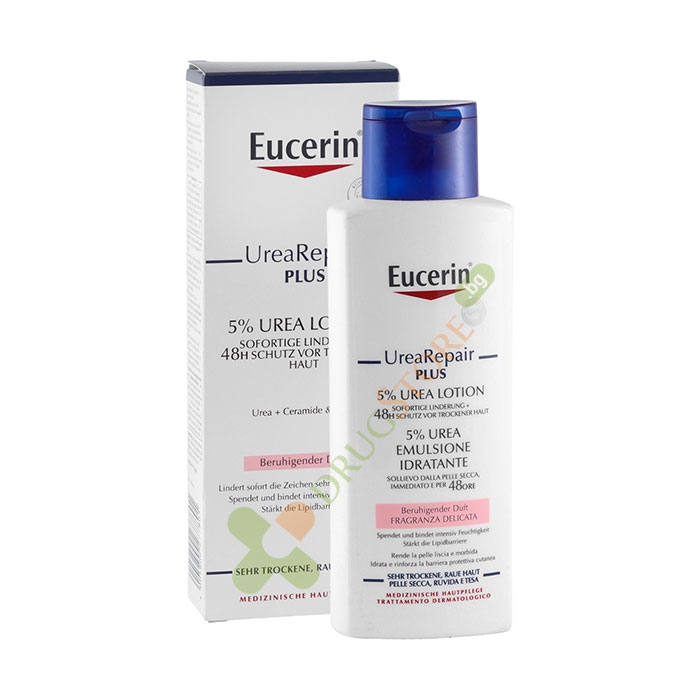 ЕУЦЕРИН РИПЕЪР ПЛЮС 5 % УРЕА ЛОСИОН ЗА ТЯЛО С АРОМАТ 250 мл / EUCERIN RIPAIR PLUS 5% UREA BODY LOTION WITH SMOOTHING SCENT