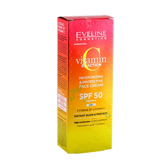 ЕВЕЛИН ХИДРАТИРАЩ КРЕМ ЗА ЛИЦЕ С ВИТАММИН C SPF50 30 мл / EVELINE MOISTURISING CREAM VITAMIN C SPF50