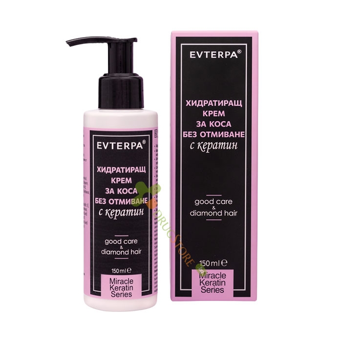 ЕВТЕРПА ХИДРАТИРАЩ КРЕМ ЗА КОСА БЕЗ ОТМИВАНЕ С КЕРАТИН 150 мл / EVTERPA ...