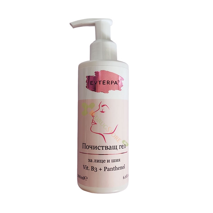 ЕВТЕРПА ПОЧИСТВАЩ ГЕЛ ЗА ЛИЦЕ И ШИЯ С ВИТАМИН B3 + РЕТИНОЛ 200 мл / EVTERPA CLEANSING GEL FOR FACE AND NECK WITH VITAMIN B3 + RETINOL