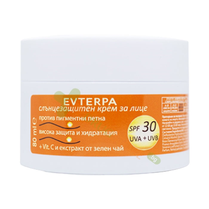 ЕВТЕРПА СЛЪНЦЕЗАЩИТЕН КРЕМ ЗА ЛИЦЕ SPF 30 UVA+UVB 80 мл / EVTERPA SUN FACE CREAM SPF 30 UVA+UVB