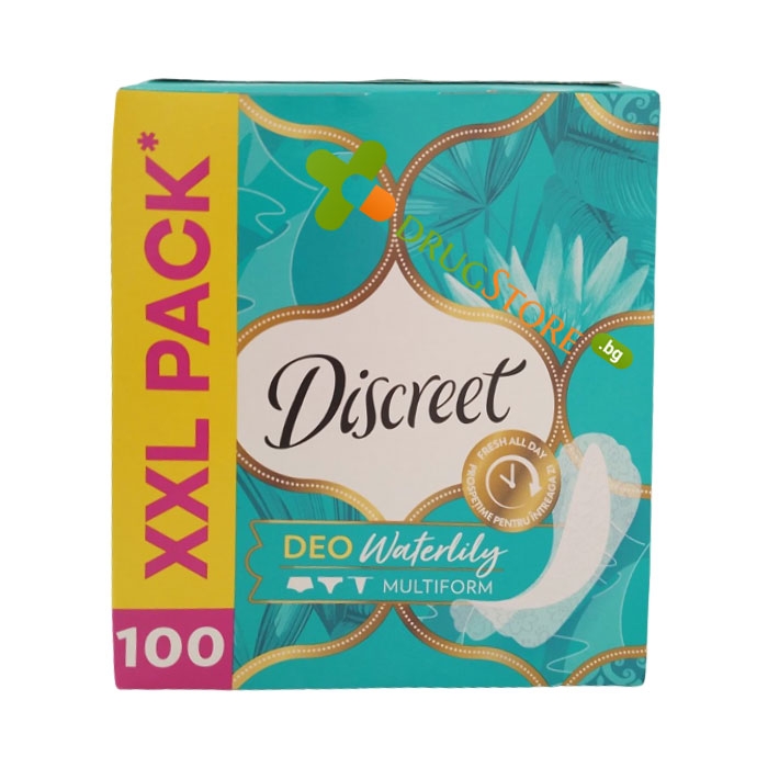ЕЖЕДНЕВНИ ДАМСКИ ПРЕВРЪЗКИ ВОДНА ЛИЛИЯ 100 броя / PROCTER &amp; GAMBLE DISCREET DEO WATERLILY PANTILINERS
