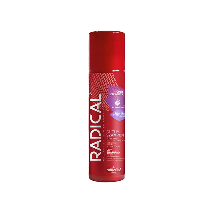 ФАРМОНА РАДИКАЛ СУХ ШАМПОАН 24H ЗА ОБЕМ И СВЕЖЕСТ ЗА МАЗНА КОСА 180 мл. / FARMONA RADICAL DRY SHAMPOO 24H FRESHNESS FOR OILY AND GREASY HAIR 180 ml.