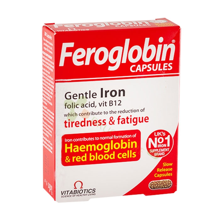 ФЕРОГЛОБИН B12 капсули 30 броя / VITABIOTICS FEROGLOBIN B12