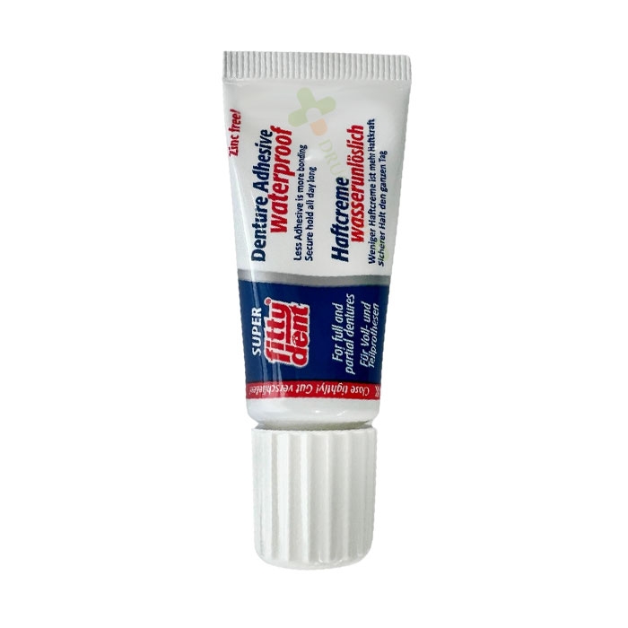 ФИТИДЕНТ КРЕМ-ЛЕПИЛО ЗА ЗЪБНИ ПРОТЕЗИ 10 г / FITTYDENT WATERPROOF DENTURE ADHESIVE