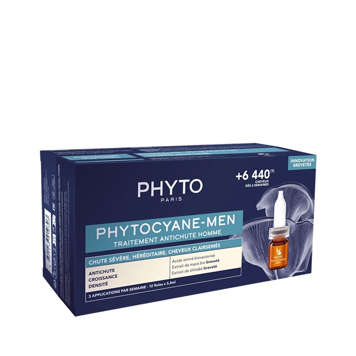 ФИТО PHYTOCYANE АМПУЛИ ПРИ КОСОПАД ЗА МЪЖЕ 12 х 3.5 мл / PHYTO PHYTOCYANE MEN ampoules