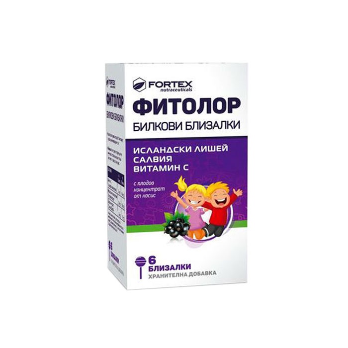 ФИТОЛОР БИЛКОВИ БЛИЗАЛКИ 6 броя / FITOLOR HERBAL LOLIPOPS 6