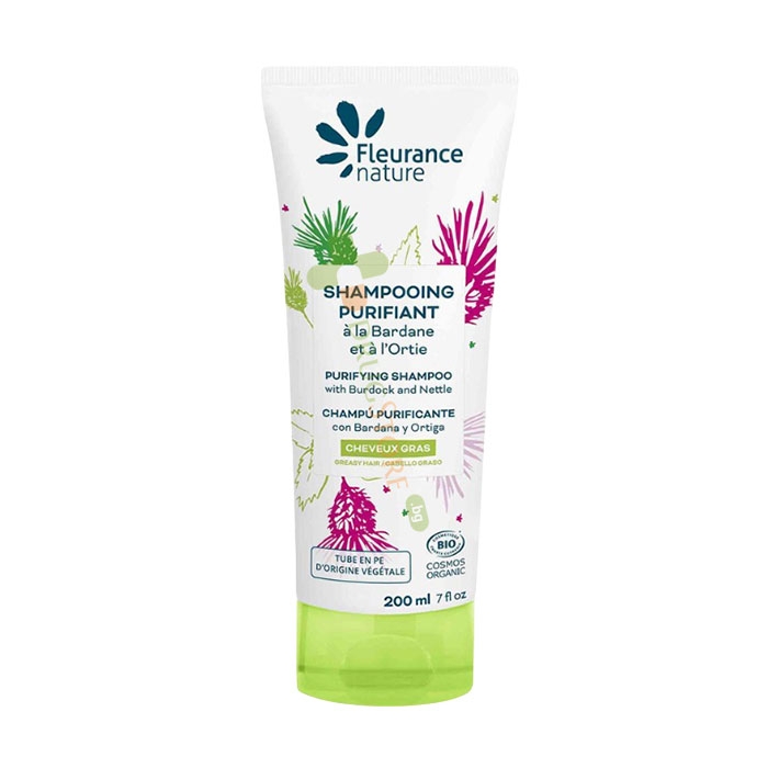 БИО ШАМПОАН С АЛОЕ ВЕРА, ХИНАП, РЕПЕЙ И КОПРИВА 200 мл / FLEURANCE NATURE BIO PURIFYING SHAMPOO WITH BURDOCK AND NETTLE