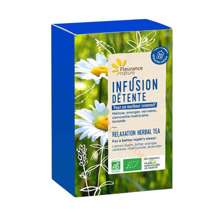 ЧАЙ ЗА НЕРВНАТА СИСТЕМА БИО филтър 20 броя / FLEURANCE NATURE INFUSION DETENTE BIO tea bags