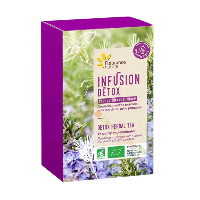 ДЕТОКС ЧАЙ БИО филтър 20 броя / FLEURANCE NATURE INFUSION DETOX BIO tea bags