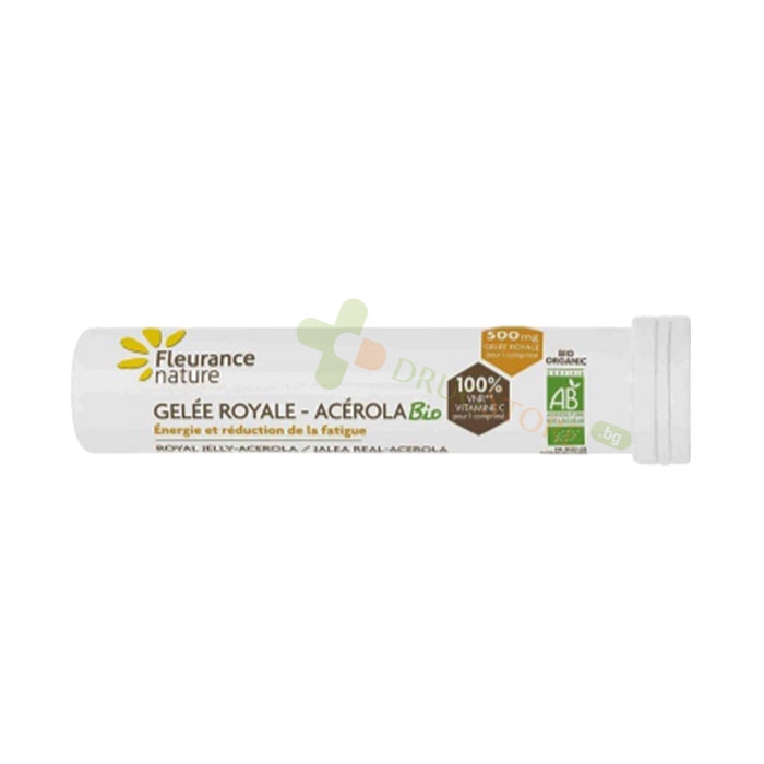 ПЧЕЛНО МЛЕЧИЦЕ + АЦЕРОЛА дъвчащи таблетки 15 броя / FLEURANCE NATURE BIO ROYAL JELLY + ACEROLA chewable tablets