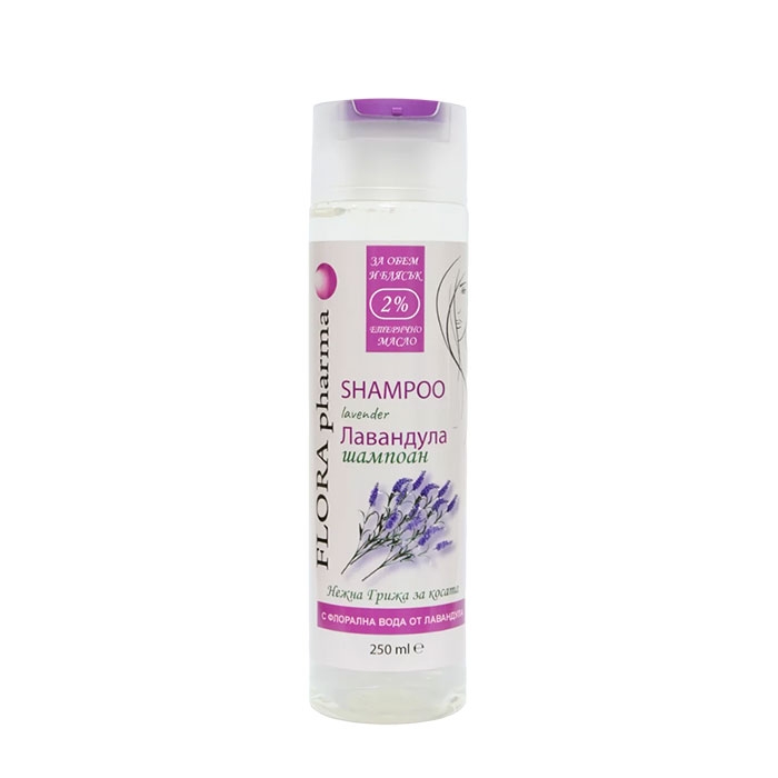 ФЛОРА ФАРМА НАТУРАЛЕН ШАМПОАН С ЕТЕРИЧНО МАСЛО ОТ ЛАВАНДУЛА 250 мл / FLORA PHARMA LAVENDER SHAMPOO