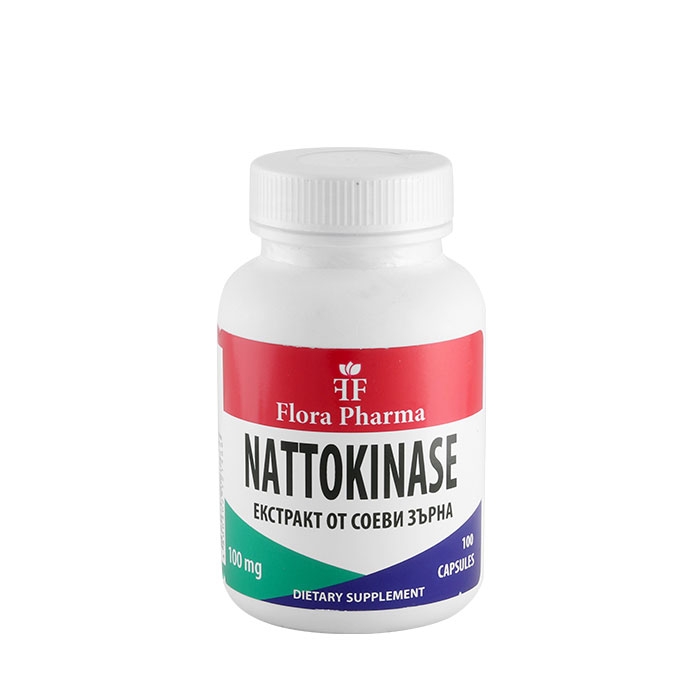 ФЛОРА ФАРМА НАТОКИНАЗА капсули 100 мг 100 броя / FLORA PHARMA NATTOKINASE