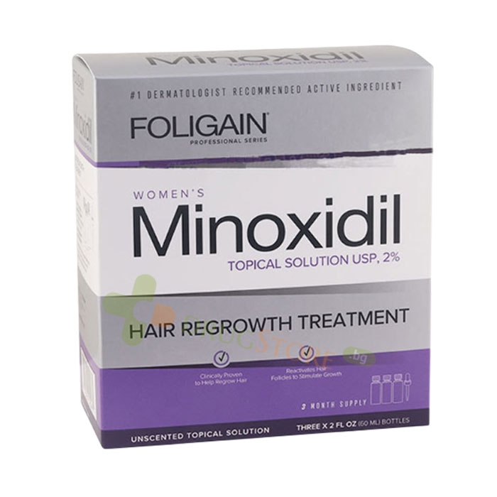 ФОЛИГЕЙН ФОРМУЛА ПРОТИВ КОСОПАД ЗА ЖЕНИ P2 2% МИНОКСИДИЛ 3 х 60 мл / FOLIGAIN P2 2% MINOXIDIL FOR WOMEN 3 MONTH SUPPLY 3 х 60 ml