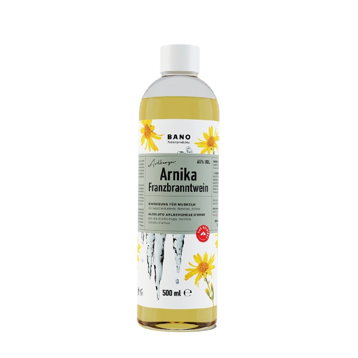 ФРАНЦБРАНТВАЙН СПИРТ ЗА РАЗТРИВАНЕ С ЕКСТРАКТ ОТ АРНИКА 500 мл / BANO HEALTHCARE ARNIKA FRANZBRANNTWEIN