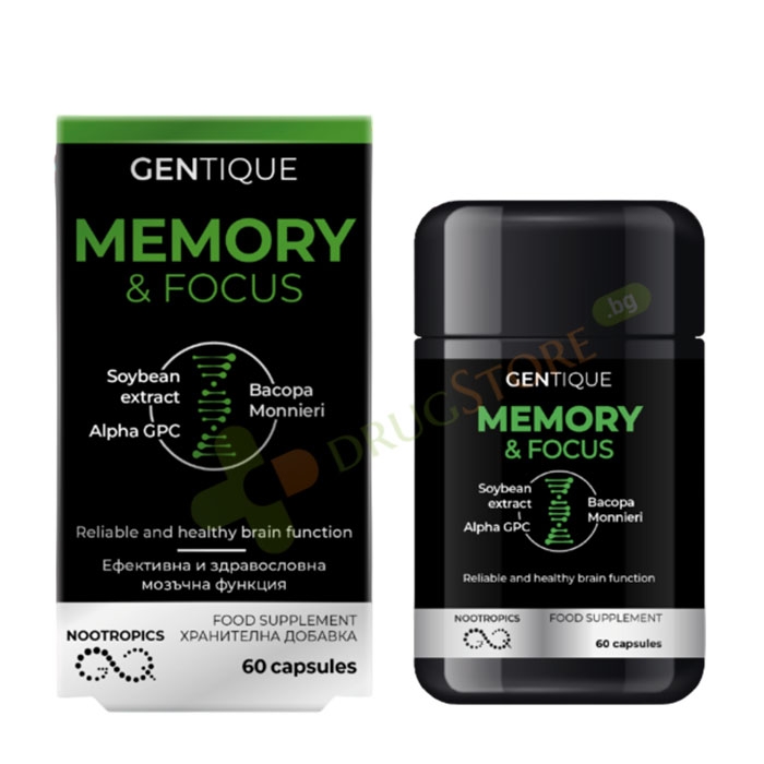 НООТРОПИКС ПАМЕТ И КОНЦЕНТРАЦИЯ капсули 60 броя / GENTIQUE NOOTROPICS MEMORY &amp; FOCUS