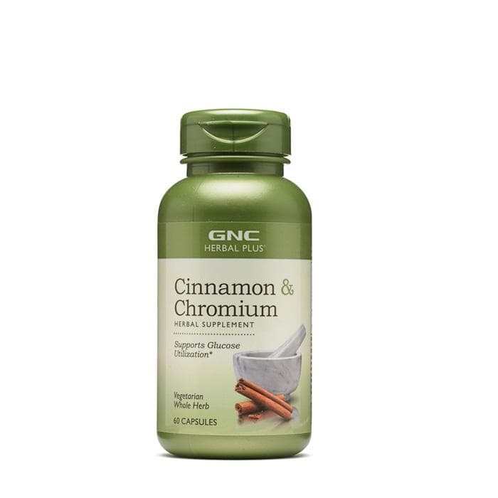 КАНЕЛА + ХРОМ капсули 60 броя / GNC CINNAMON PLUS CHROMIUM