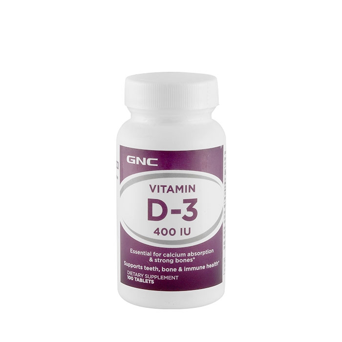 ВИТАМИН D3 таблетки 400 IU 100 броя / GNC VITAMIN D3