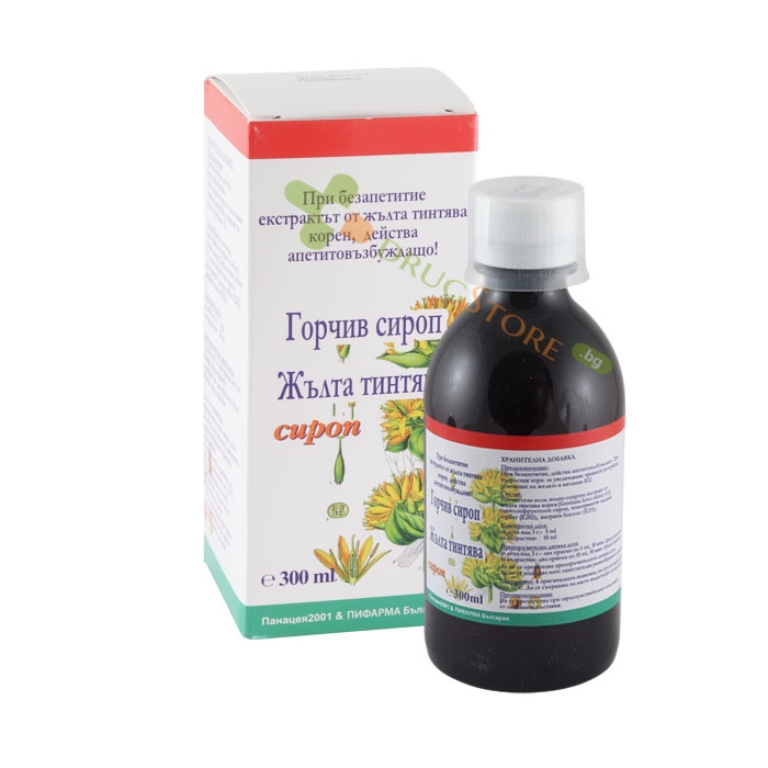 ГОРЧИВ СИРОП ЖЪЛТА ТИНТЯВА 300 мл / PANACEA BITTER SYRUP YELLOW GENTIAN