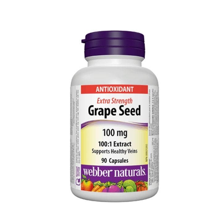 ГРОЗДОВО СЕМЕ ЕКСТРА СТРЕНТ капсули 100 мг 90 броя / WEBBER NATURALS GRAPE SEED EXTRA STRENGTH