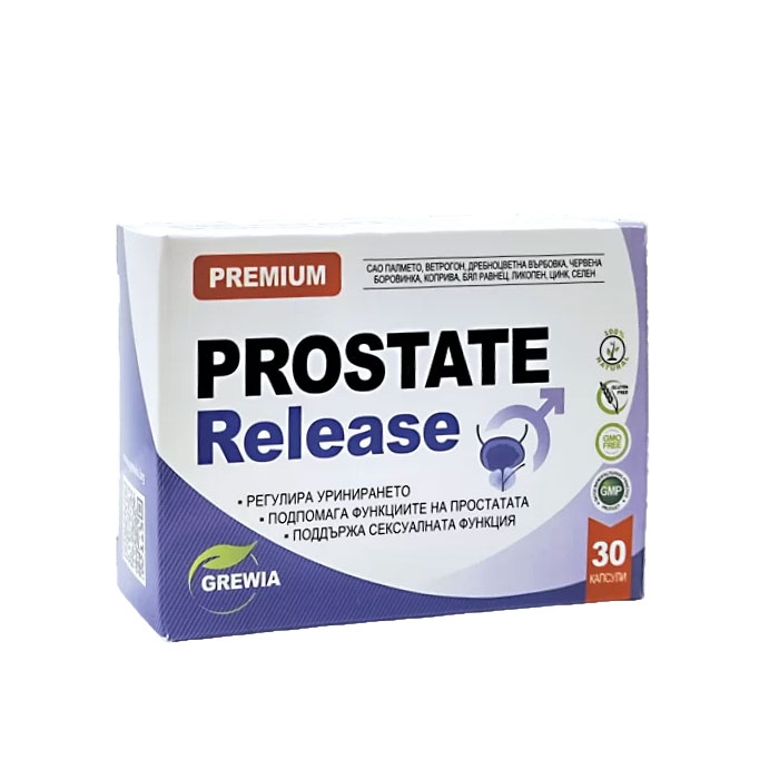 ГРЕВИЯ ПРОСТАТА РЕЛЕАСЕ капсули 30 броя / GREWIA PROSTATE RELEASE