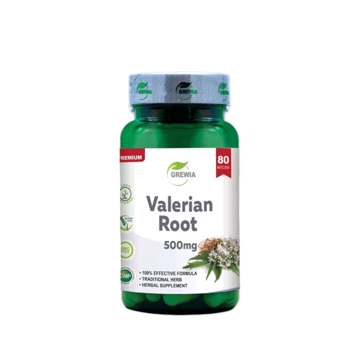 ГРЕВИЯ ВАЛЕРИАН КОРЕН капсули 500 мг 80 броя / GREWIA VALERIANA ROOT