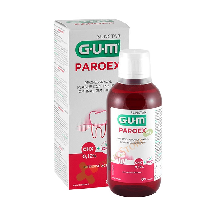ВОДА ЗА УСТА ГЪМ ПАРОЕКС 0.12% 300 мл / GUM PAROEX MOUTH WASH