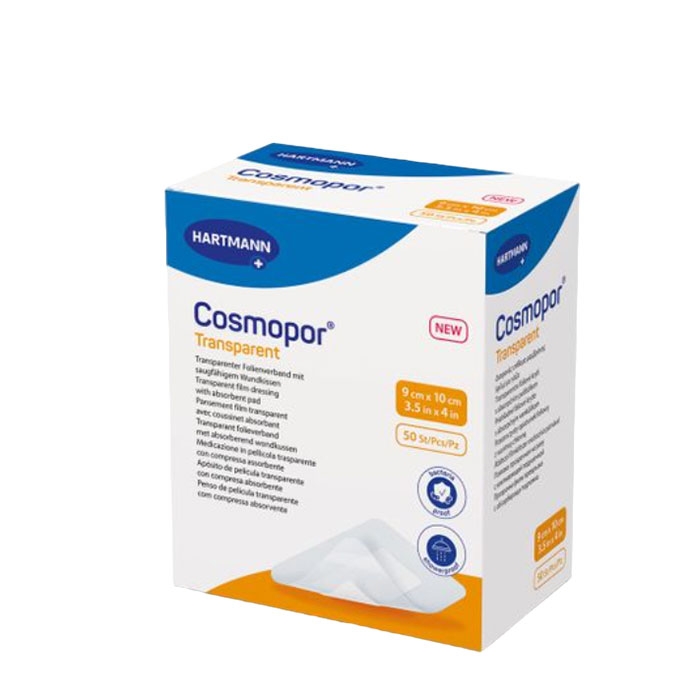 ХАРТМАН КОСМОПОР ТРАНСПЕРАНТ ПРОЗРАЧНА ПРЕВРЪЗКА 9 см х 10 см 50 броя / HARTMANN COSMOPOR TRANSPARENT FILM DRESSING