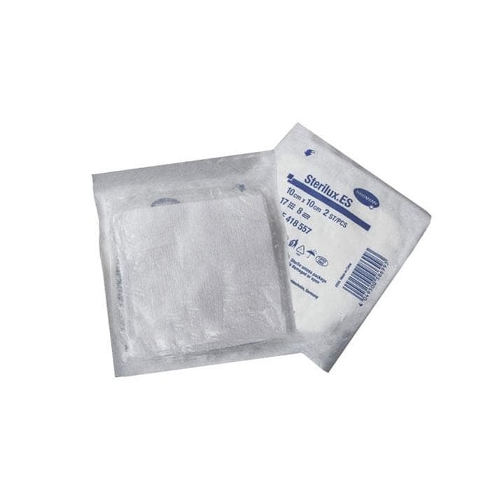 ХАРТМАН СТЕРИЛЕН КОМПРЕС 8 дипли 10 см. х 10 см. 2 броя / HARTMANN STERILUX COMPRESS