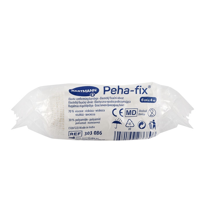 ХАРТМАН ПЕХА-ФИКС КРЕПОВ БИНТ размер 6 см х 4 м / HARTMANN PEHA-FIX BANDAGE
