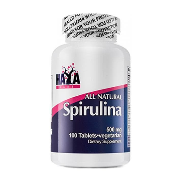 ХАЯ ЛАБС НАТУРАЛНА СПИРУЛИНА таблетки 500 мг. 100 броя / HAYA LABS ALL NATURAL SPIRULINA