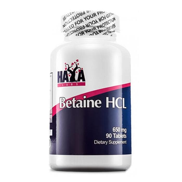 ХАЯ ЛАБС БЕТАИН ХИДРОХЛОРИД (HCL) таблетки 650 мг. 90 броя | Drugstore BG