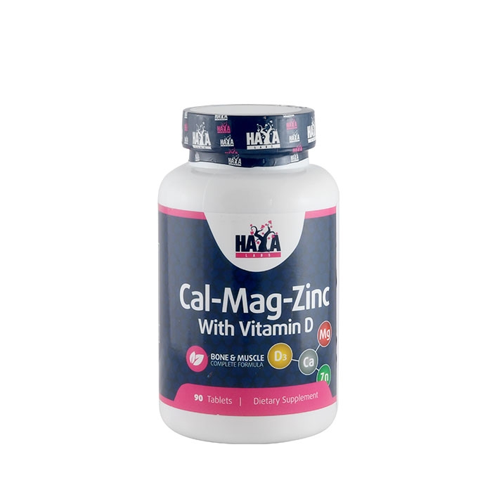 ХАЯ ЛАБС КАЛЦИЙ, МАГНЕЗИЙ И ЦИНК С ВИТАМИН D таблетки 90 броя / HAYA