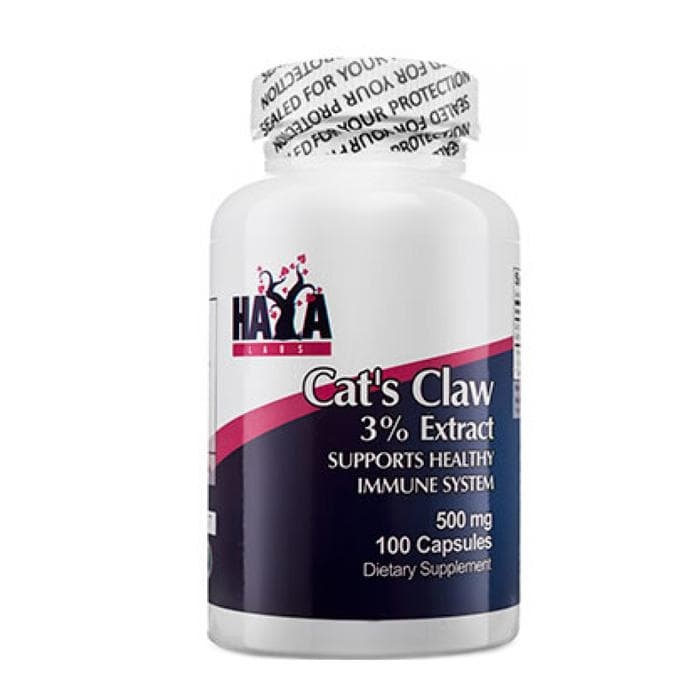 ХАЯ ЛАБС КОТЕШКИ НОКЪТ 3% ЕКСТРАКТ капсули 500 мг. 100 броя / HAYA LABS CATS CLAW 3% EXTRACT