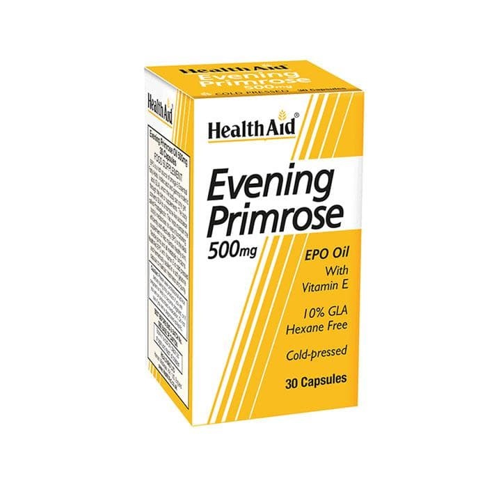 ВЕЧЕРНА ИГЛИКА + ВИТАМИН E капсули 500 мг. 30 броя / HEALTH AID EVENING PRIMROSE OIL