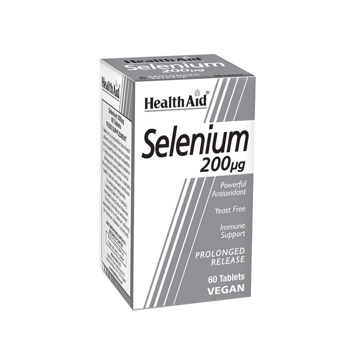 СЕЛЕН С УДЪЛЖЕНО ОСВОБОЖДАВАНЕ таблетки 200 мкг. 60 броя / HEALTH AID SELENIUM PROLONGED RELEASE tablets 200 mcg. 60