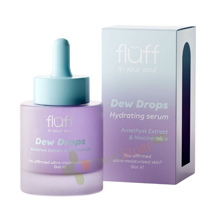 ХИДРАТИРАЩ СЕРУМ ЗА ЛИЦЕ С АМЕТИСТ И НИАЦИНАМИД 30 мл / FLUFF SERUM DEW DROPS WITH AMETHYST EXTRACT AND NIACINAMIDE