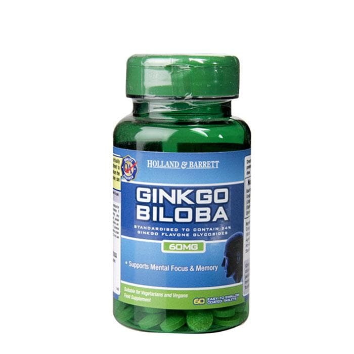 ГИНКО БИЛОБА таблетки 60 мг. 60 броя / HOLLAND BARRETT GINKGO BILOBA
