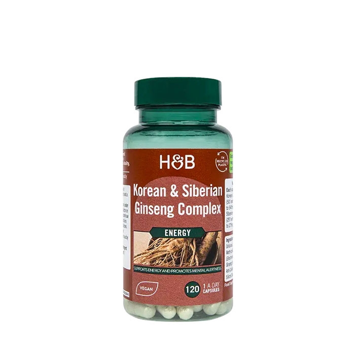 ЖЕНШЕН КОМПЛЕКС капсули 120 броя / HOLLAND &amp; BARRETT GINSENG COMPLEX