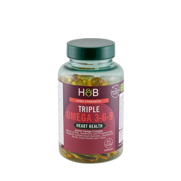 ОМЕГА 3 - 6 - 9 ТРОЙНА СИЛА капсули 60 броя / HOLLAND BARRETT TRIPLE OMEGA 3 - 6 - 9
