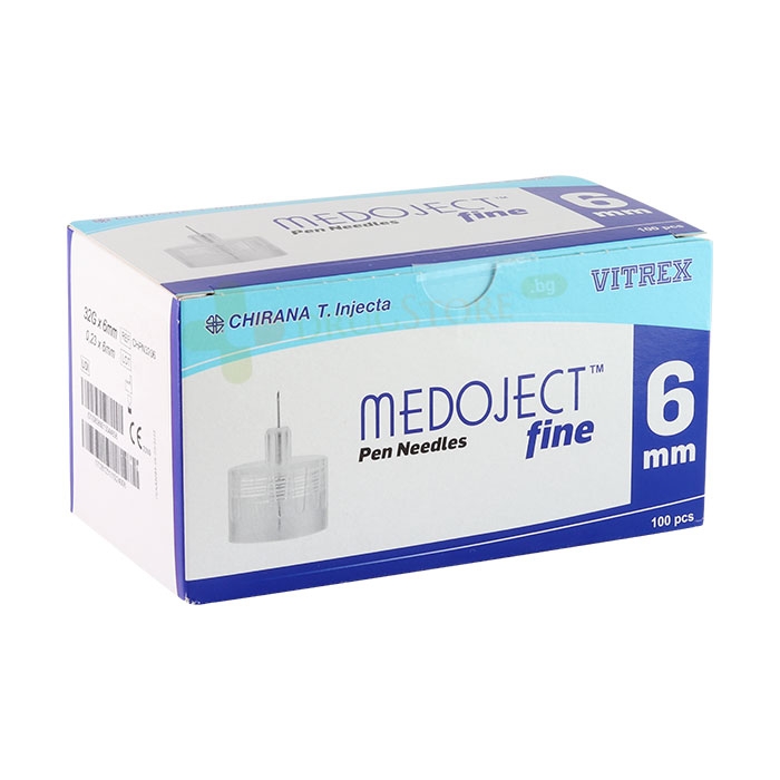 ИГЛИ ЗА ИНСУЛИНОВИ ПИСАЛКИ MEDOJECT FINE 32G 6 мм 100 броя / MEDOJECT ...