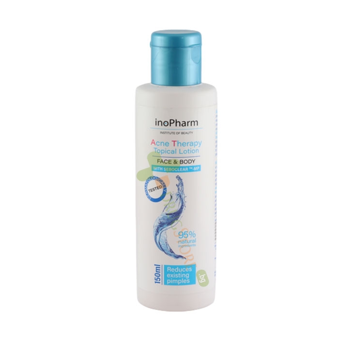 ИНОФАРМ АКНЕ ТЕРАПИ ЛОСИОН ЗА ЛИЦЕ И ТЯЛО 150 мл / RUBELLA INOPHARM ACNE THERAPY FACE &amp; BODY TROPICAL LOTION